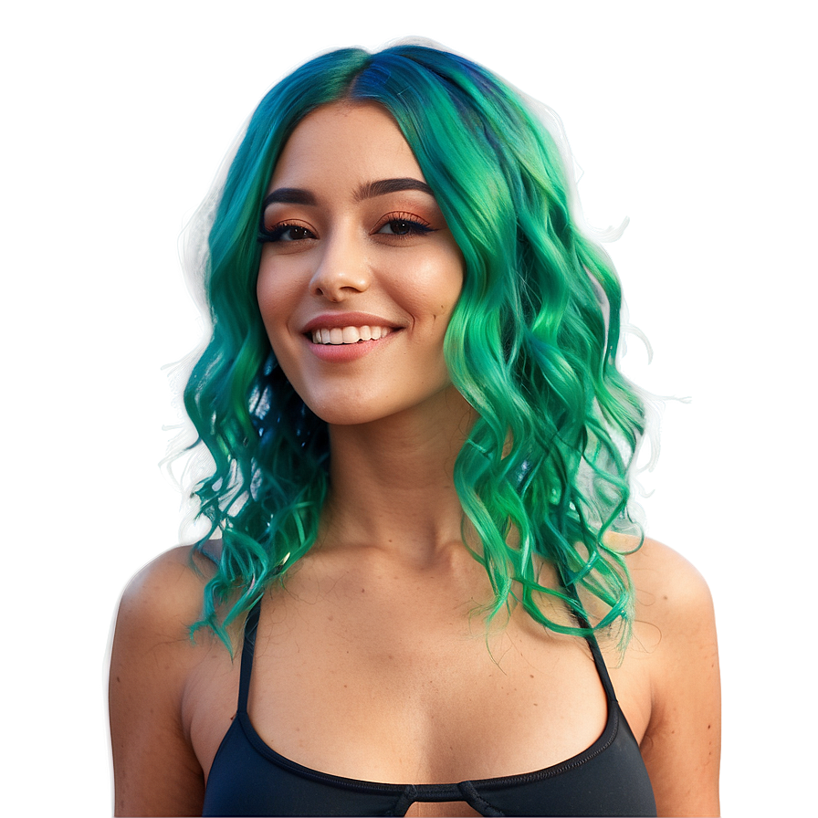 Green Hair Beach Bum Png 06282024