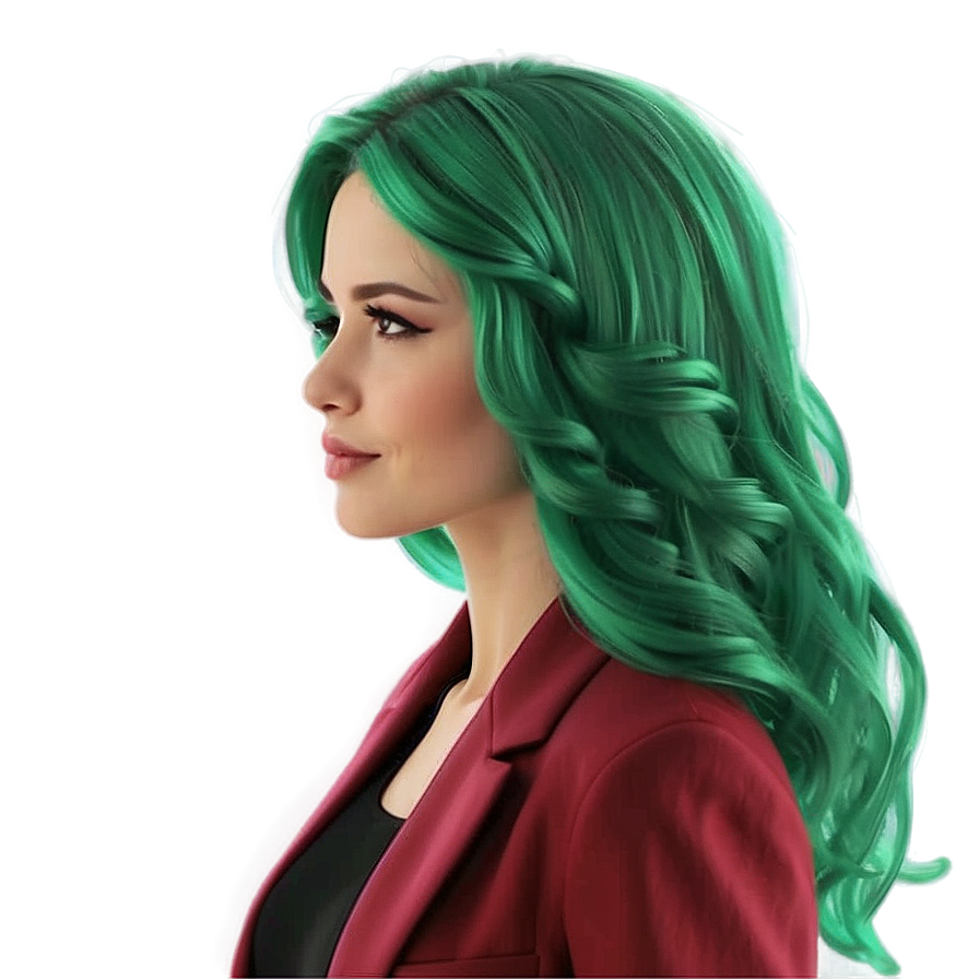 Green Hair Cartoon Classic Png 18