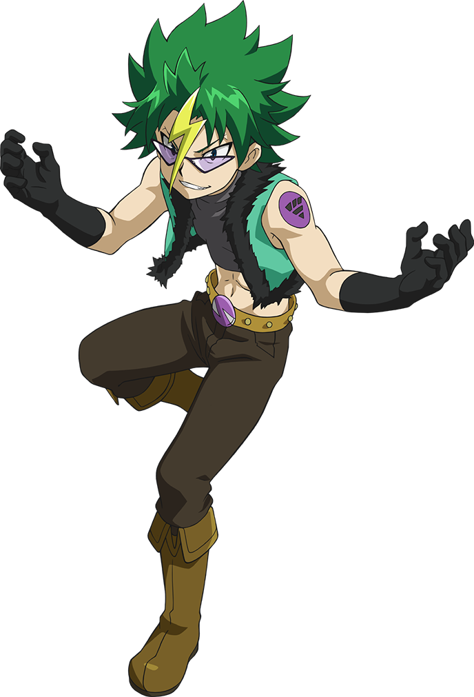 Green Haired Anime Character Beyblade