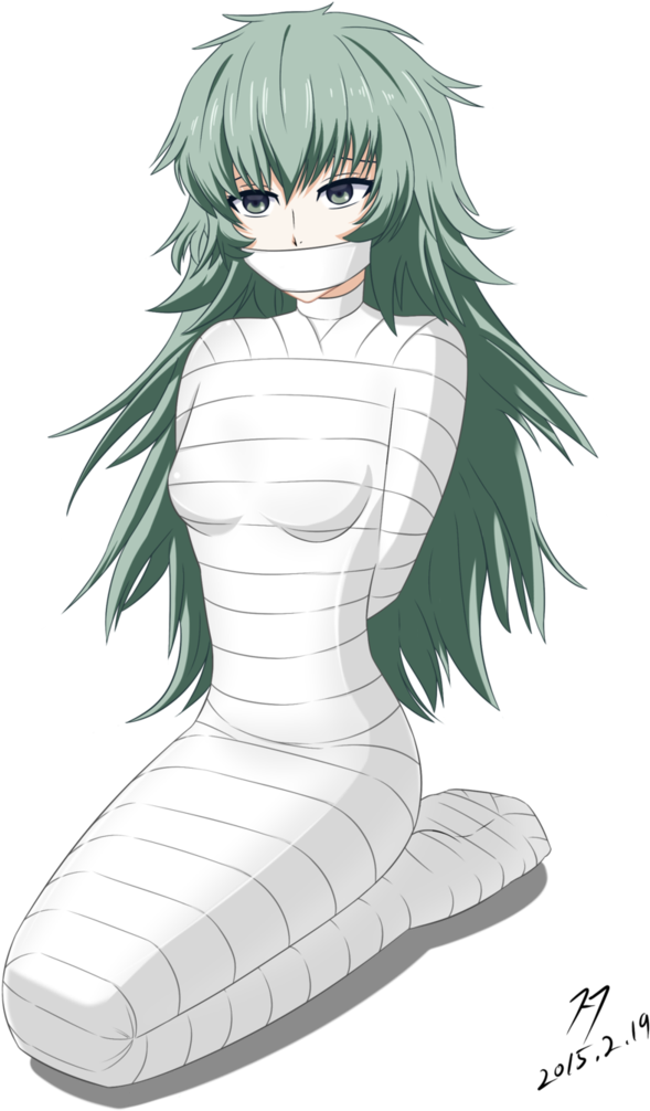Green Haired Anime Character Illustration PNG with transparent background