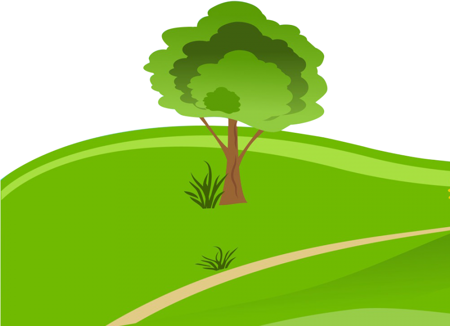 Green Hill Cartoon Background