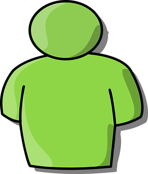 Green Iconic Person Graphic