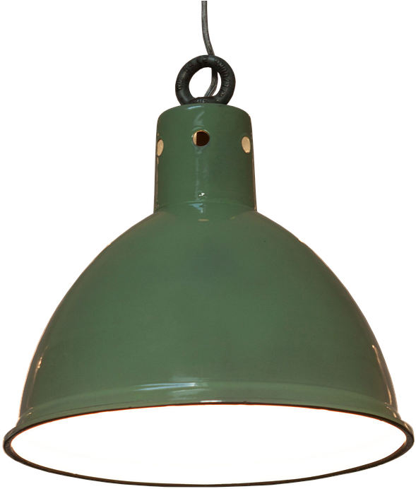 Green Industrial Pendant Light