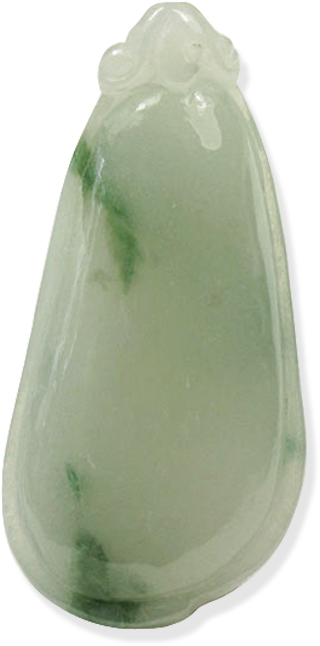 Green Jade Carving Pendant PNG with transparent background