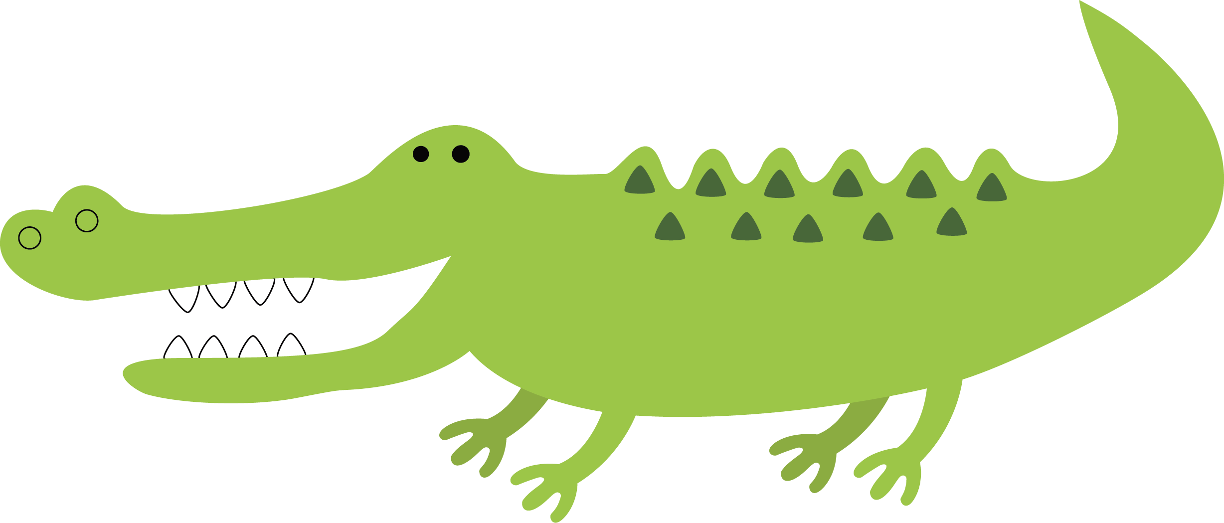 Green Jaw Vector - Cute Alligator Transparent Background, HD Png Download PNG with transparent background