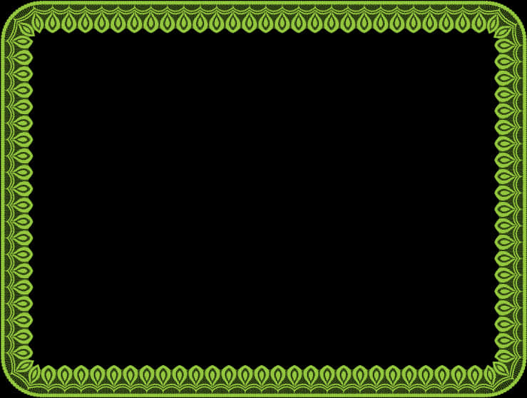 Green Lace Border Design PNG with transparent background