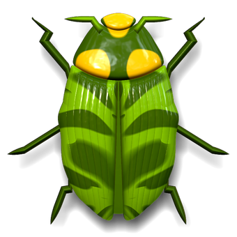 Green Ladybug Illustration PNG with transparent background