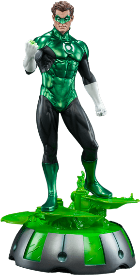 Green Lantern Figure Pose PNG with transparent background