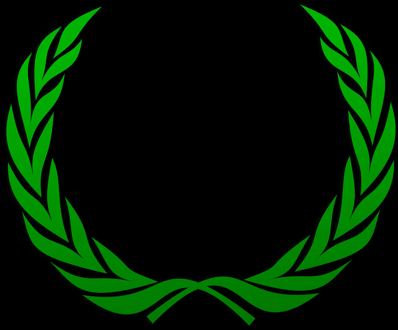 Green Laurel Wreath Graphic