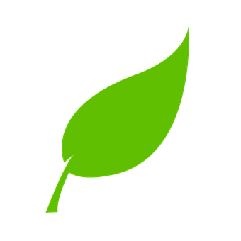 Green Leaf Iconon Black Background PNG with transparent background