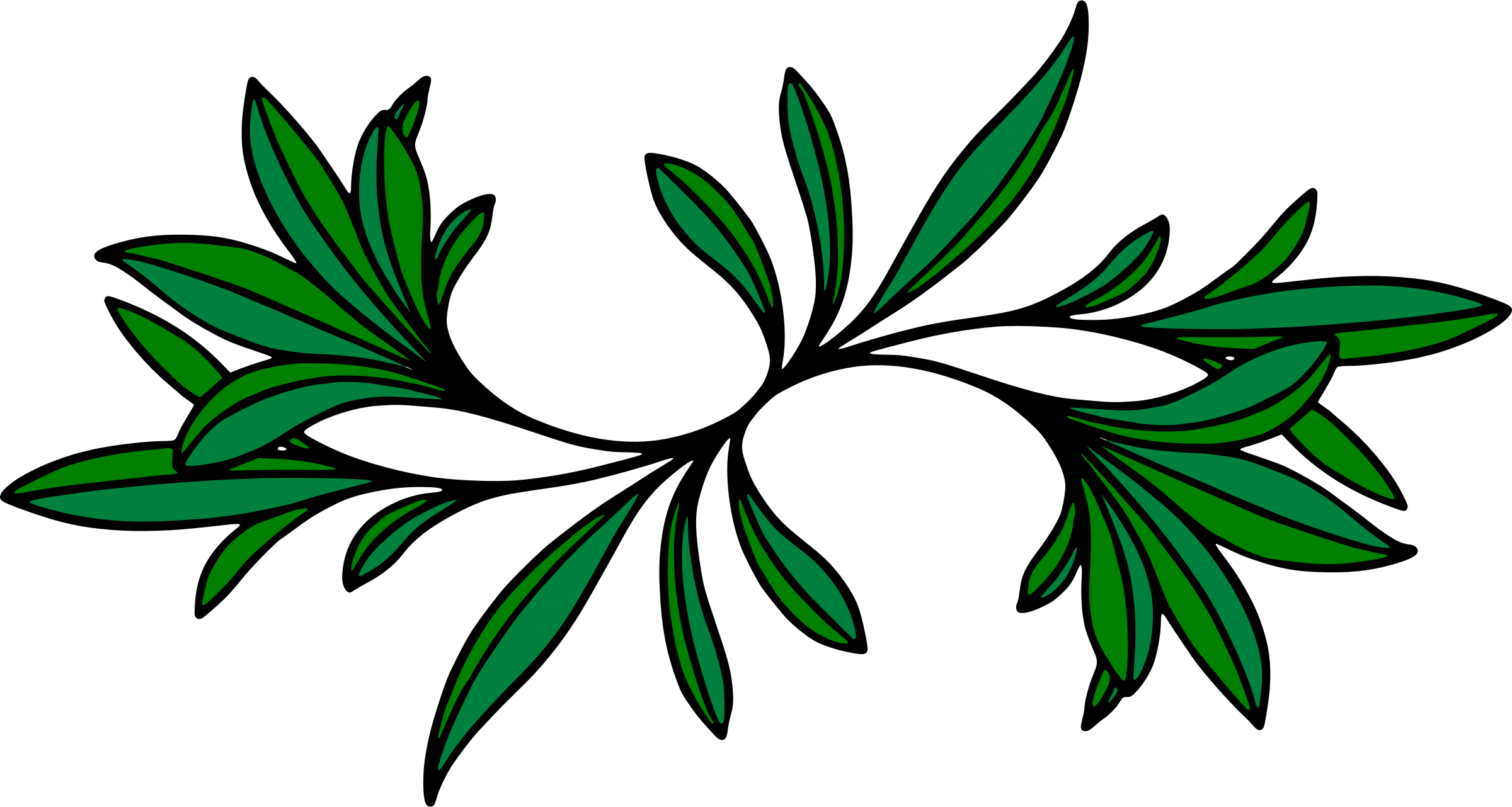 Green Leafy Branch Vector