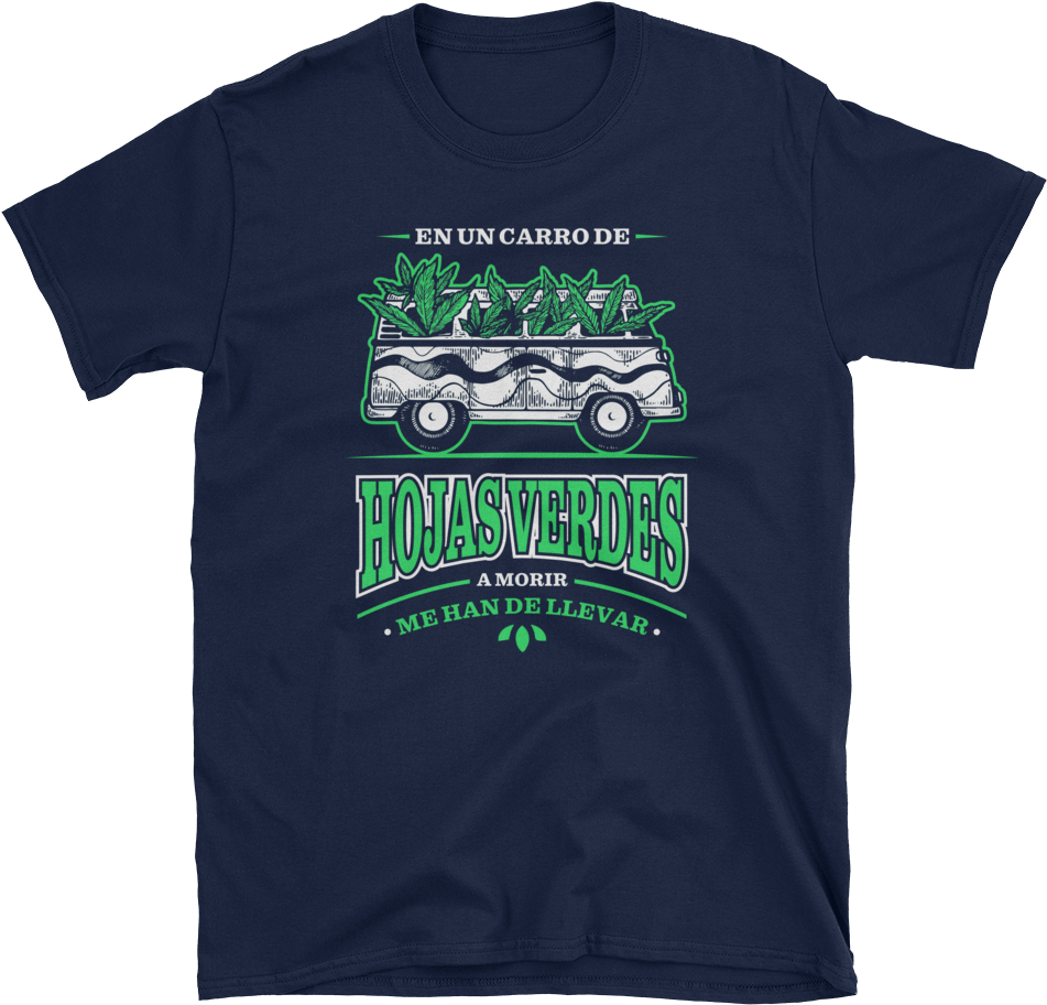 Green Leaves Cart T Shirt Design