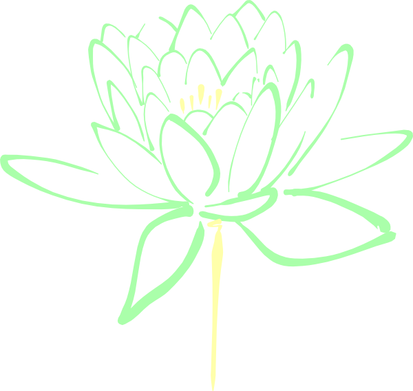 Green Lotus Flower Sketch