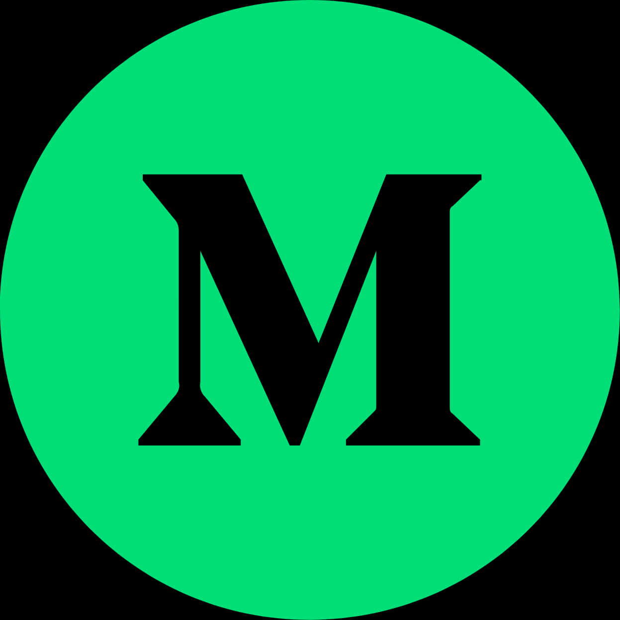 Green M Letter Logo