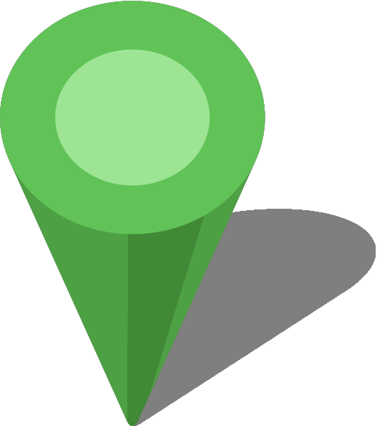 Green Map Pin Icon PNG with transparent background