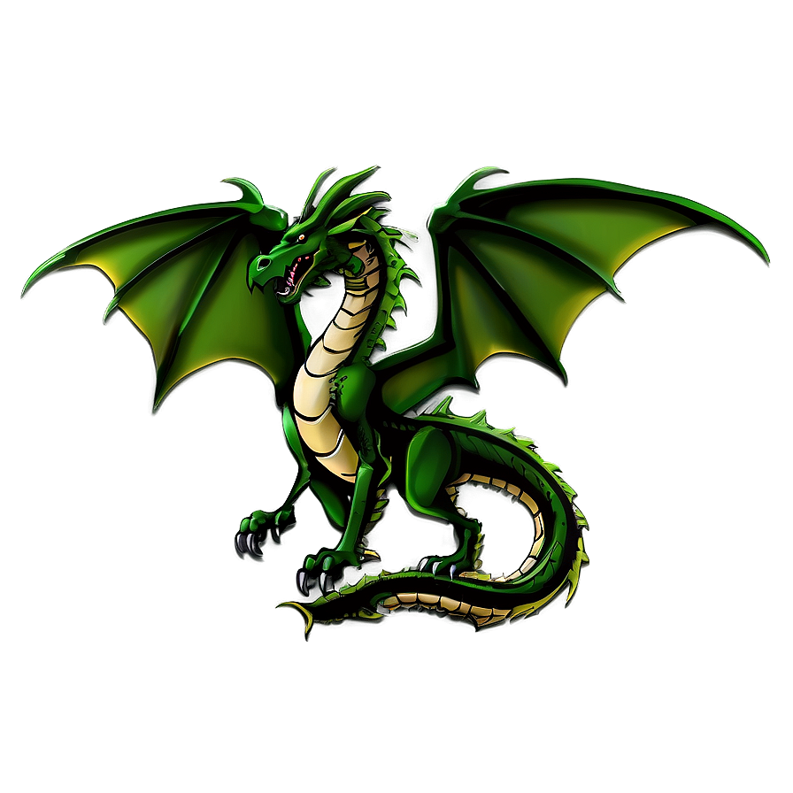 Green Medieval Dragon Png Lcp