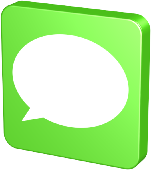 Green Message Icon PNG image with a transparent background, free high-resolution download
