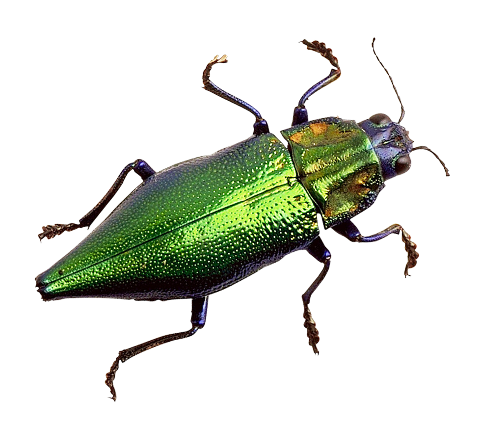 Green Metallic Beetle PNG with transparent background