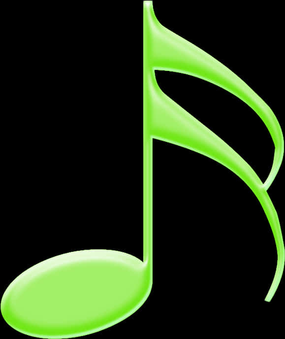 Green Musical Note Graphic