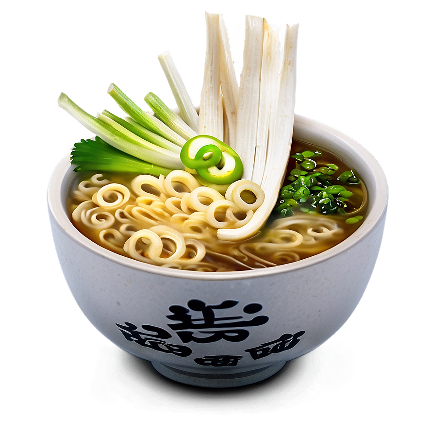 Green Onion Ramen Bowl Png Ock