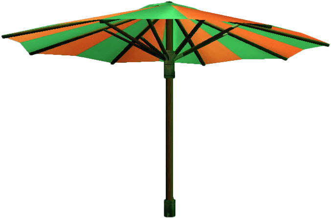 Green Orange Patio Umbrella