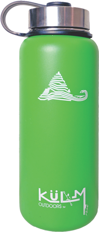 Green Outdoor Water Bottle PNG with transparent background