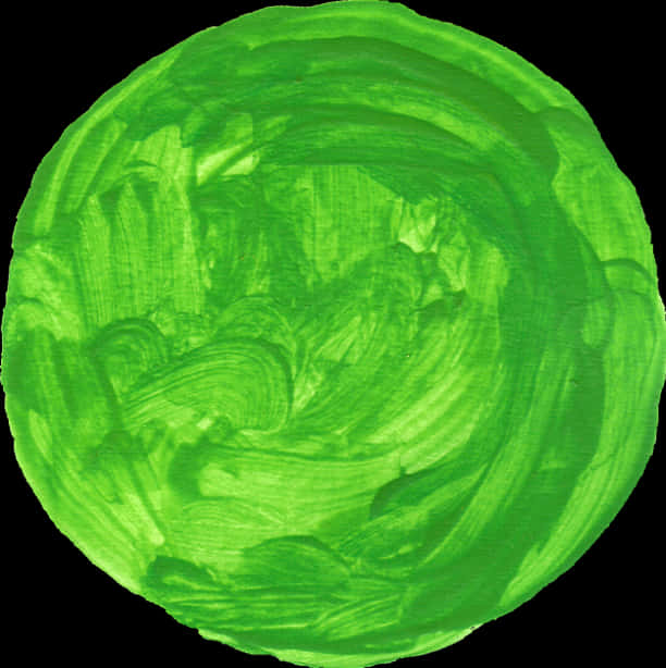 Green Paint Texture Circle