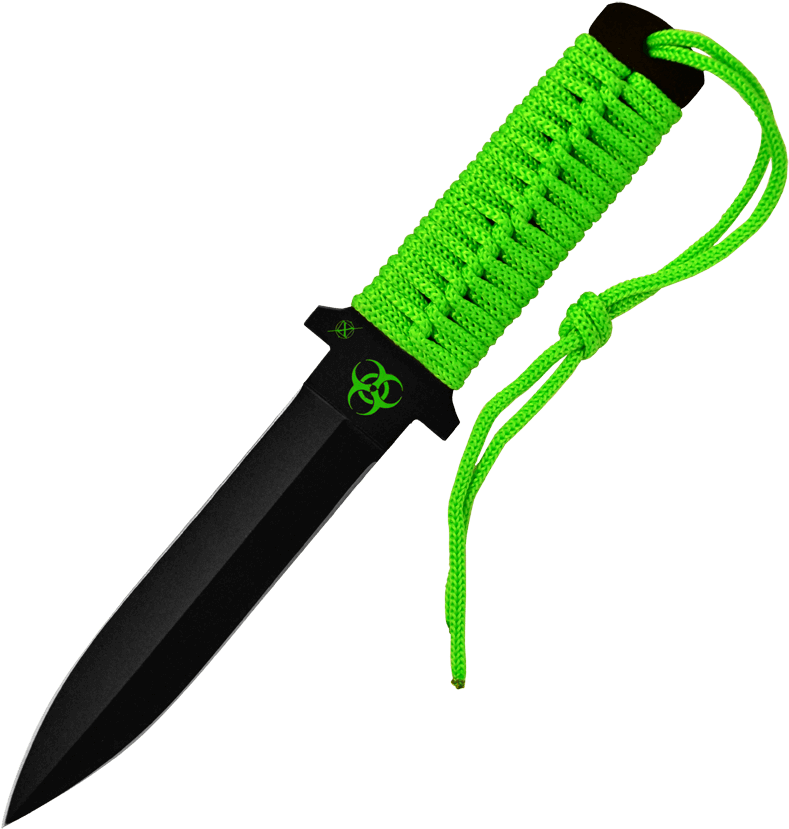 Biohazard Low Profile Green Commando Combat Knife - Hunting Knife, HD Png Download PNG with transparent background