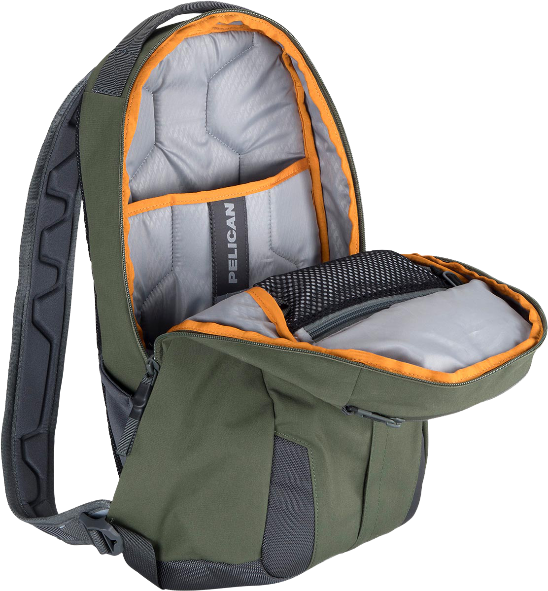 Green Pelican Backpack Open