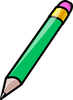 Green Pencil Clipart PNG with transparent background