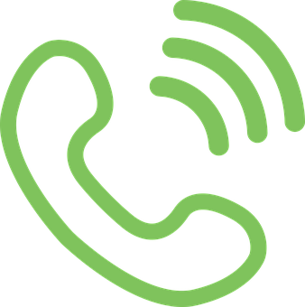 Green Phone Ear Icon PNG with transparent background