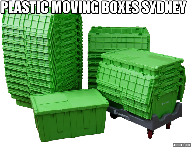 Green Plastic Moving Boxes