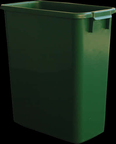 Green Plastic Trash Bin PNG with transparent background