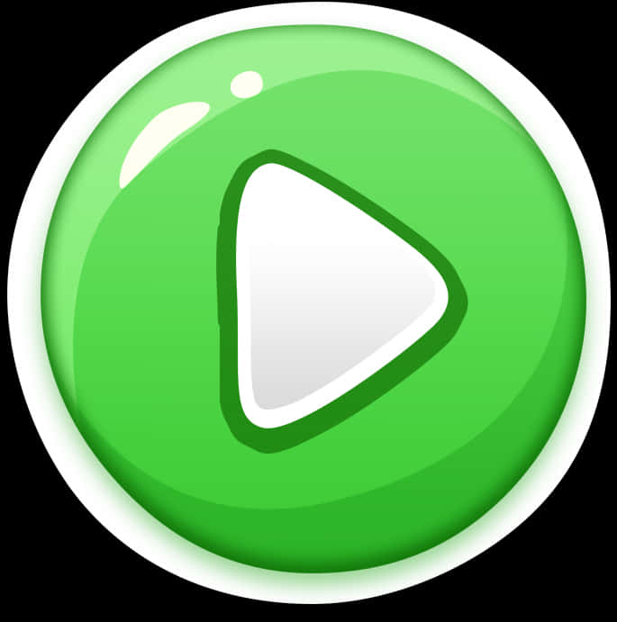 Green Play Button Icon 685x691 PNG image with a transparent background, free high-resolution download