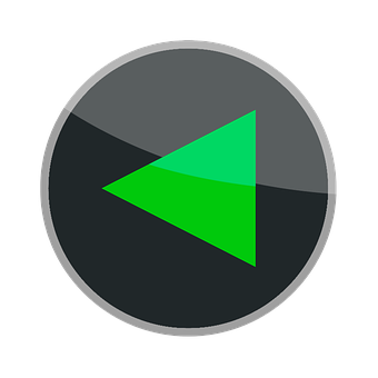 Green Play Button Icon PNG with transparent background