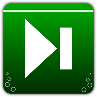 Green Play Pause Icon PNG with transparent background