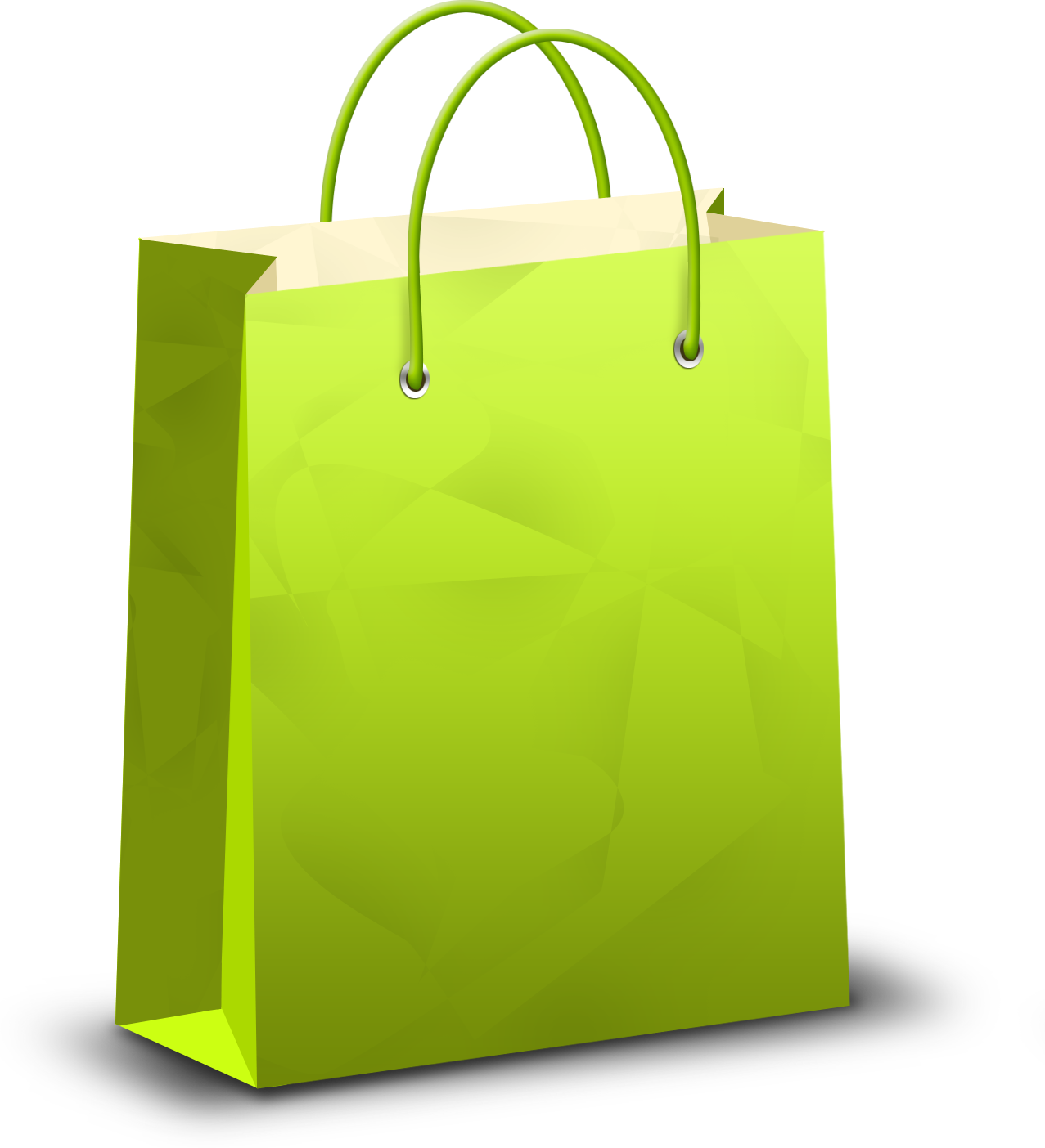 Green Poly Shopping Bag3 D