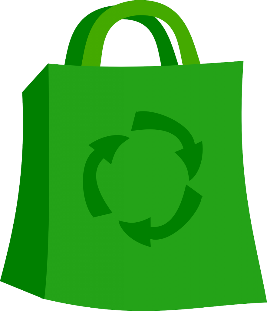 Free Green Shopping Bag - Reusable Shopping Bag Cartoon, HD Png Download PNG image with a transparent background, free high-resolution download