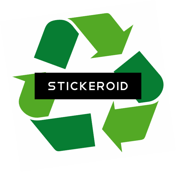 Green Recycle Symbol Stickeroid