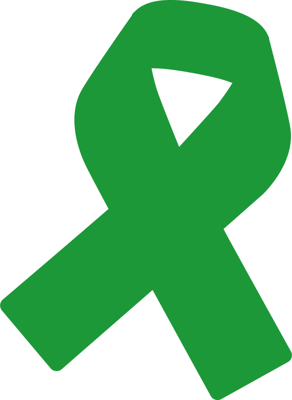 Green Ribbon Awareness Symbol PNG with transparent background
