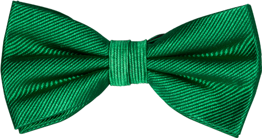 Green Satin Bow Tie