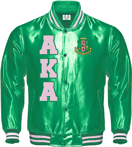 Green Satin Varsity Jacket A K A