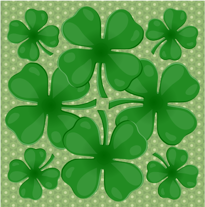 Green Shamrock Pattern Background