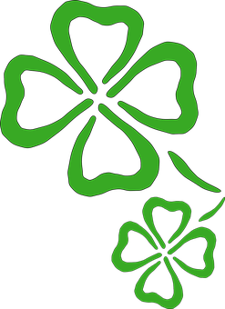 Green Shamrocks Graphic PNG image with a transparent background, free high-resolution download