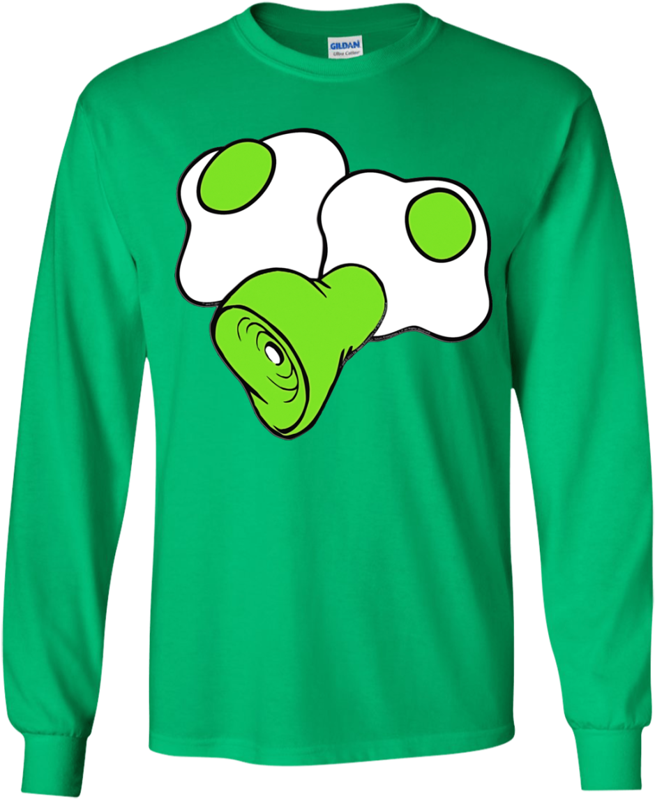 Green Shirtwith Egg Graphic Design