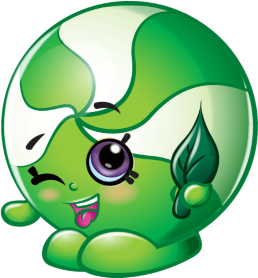 Green Shopkins Character Winking