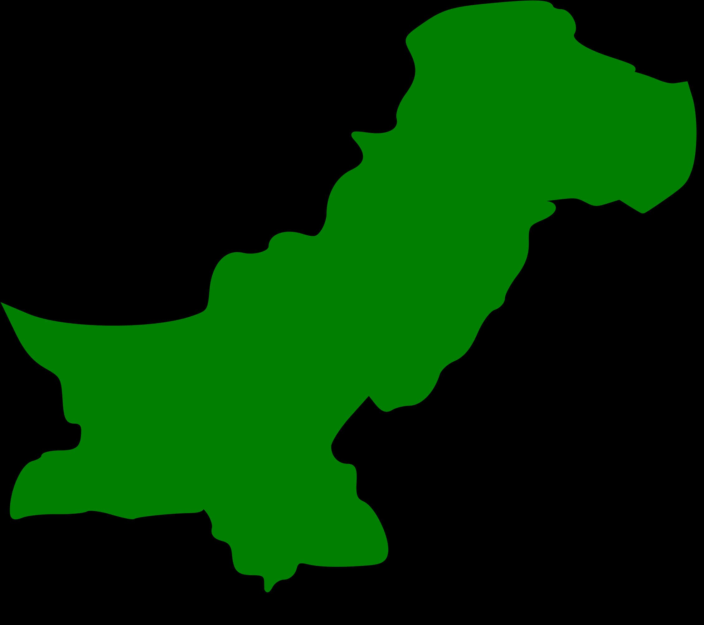 Embossed Outline Map Of Pakistan With Green Fill - Pakistan Map Karachi Lahore Islamabad, HD Png Download PNG with transparent background