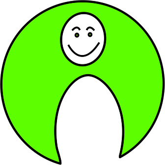 Green Smiley Face Graphic