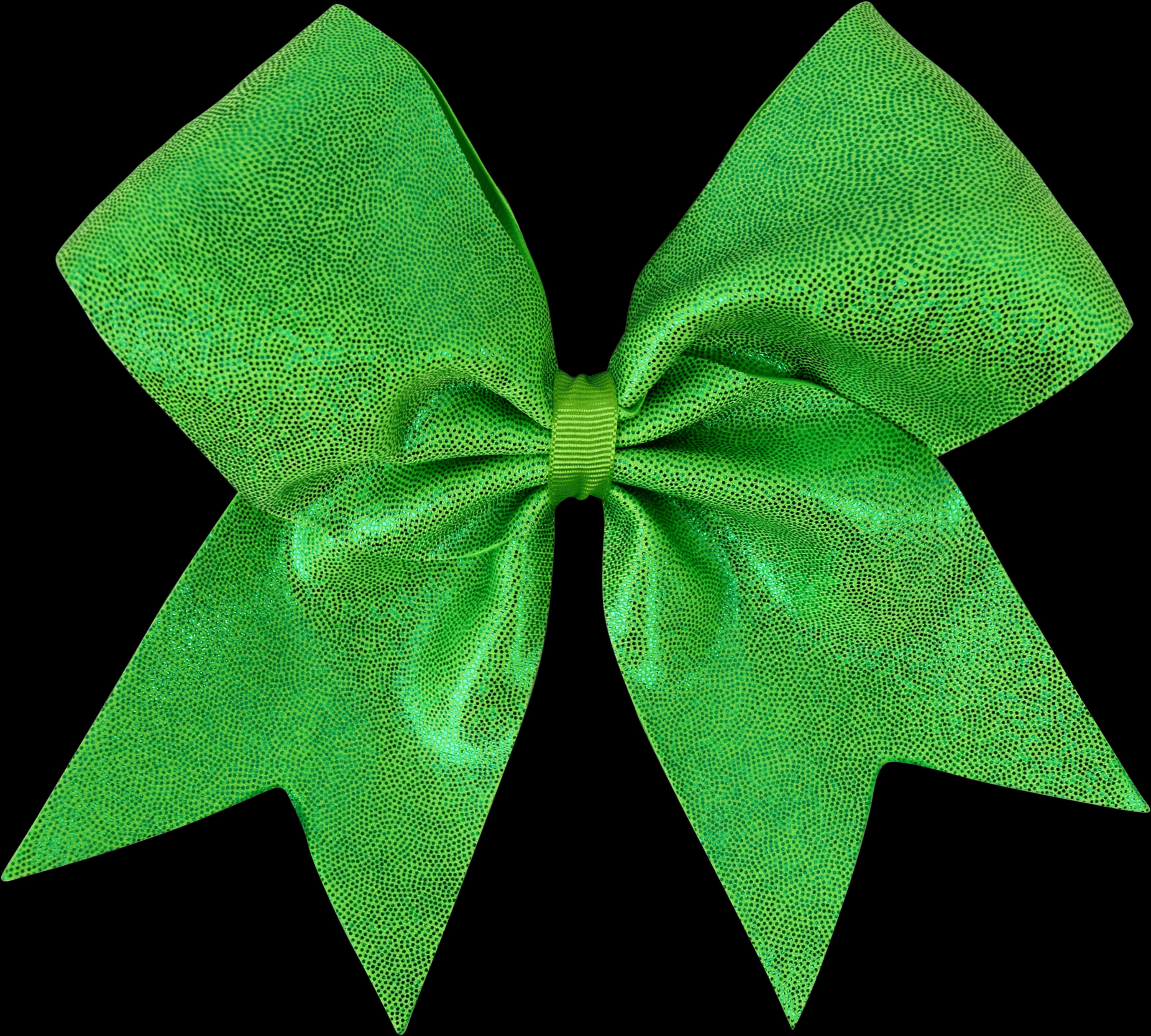 Green Sparkle Bow Accessory PNG with transparent background