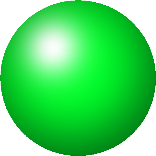 Green Sphere3 D Rendering PNG with transparent background